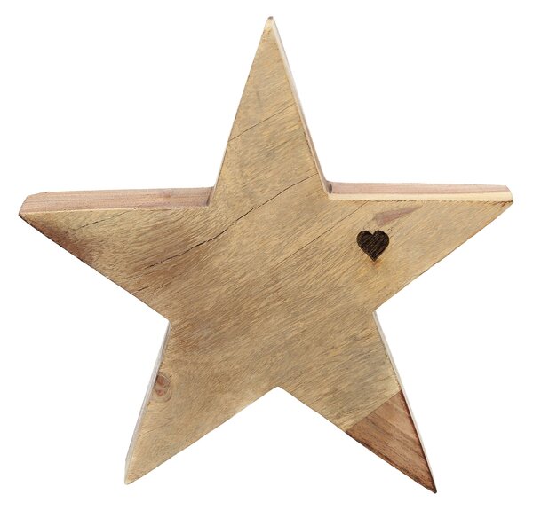 Dekorace Wooden Star II 20x4x20 cm