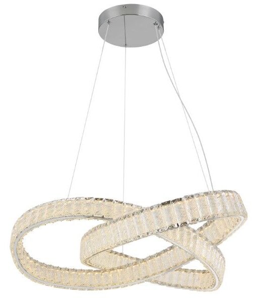 GLOBO 67162-110CCT MUCKY závěsné svítidlo D780mm LED 110W/9389lm 2700-6500K chromová, průhledná, dálkový ovladač