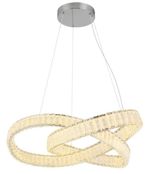 GLOBO 67162-110CCT MUCKY závěsné svítidlo D780mm LED 110W/9389lm 2700-6500K chromová, průhledná, dálkový ovladač