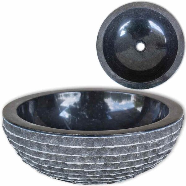 Umyvadlo mramorové 40 cm černé 242672