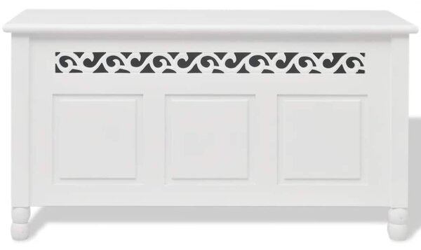 Úložná lavice v barokním stylu MDF bílá 242646