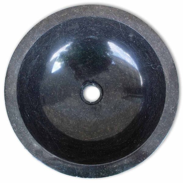 Umyvadlo mramorové 40 cm černé 242672
