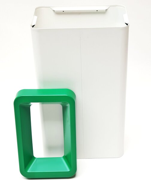 Odpadkový koš na tříděný odpad Caimi Brevetti Maxi W,70 L, zelený, sklo barevné
