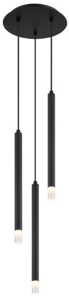 GLOBO 15629-3 BLAKE závěsné svítidlo D240mm 3xG9 černá, průhledná
