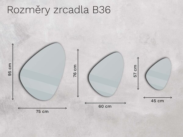 Zelené zrcadlo Base B36 45×57