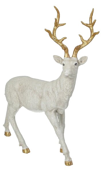 Dekorace Deer 40x12x45 cm white