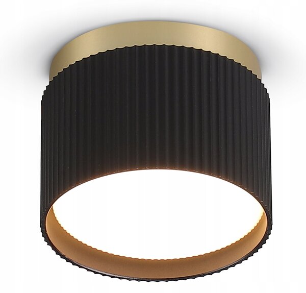 Černé přisazené bodové svítidlo GX53, šířka 8,1 cm