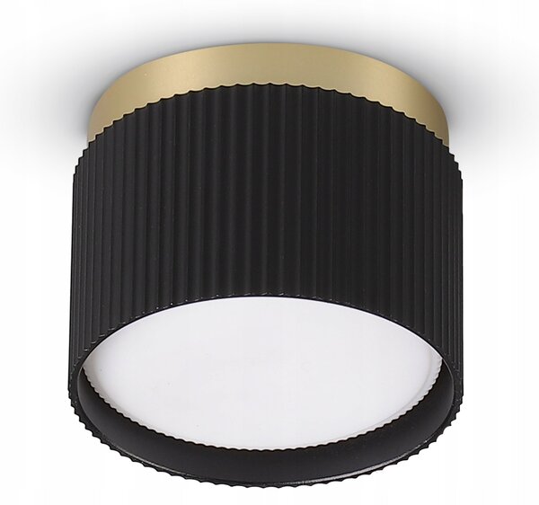Černé přisazené bodové svítidlo GX53, šířka 8,1 cm