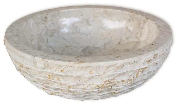 Umyvadlo mramorové 40 cm krémové 242673