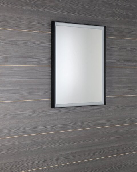 Sapho Sapho, SORT LED podsvícené zrcadlo 600x800mm, černá mat, ST080
