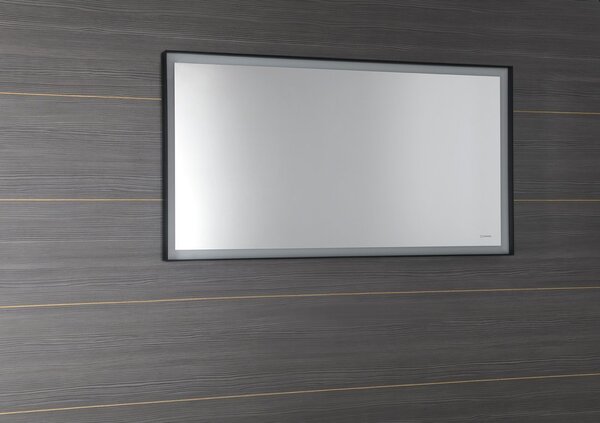 Sapho Sapho, SORT LED podsvícené zrcadlo 1200x700mm, černá mat, ST120