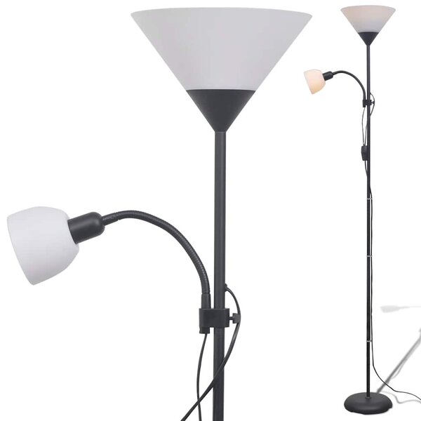 Stojací lampa černá 242733