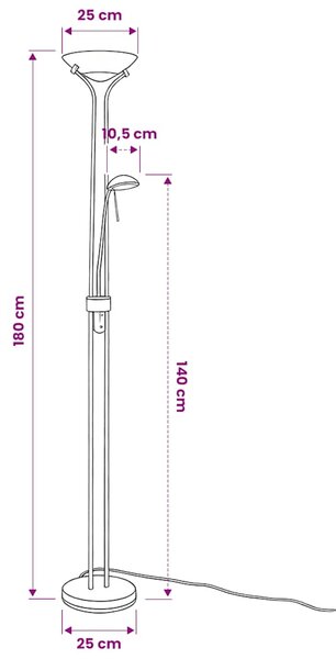 Stmívatelná stojací lampa LED 23 W 242731