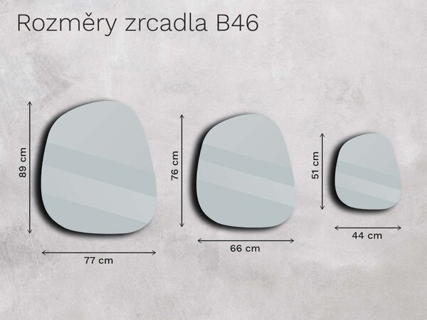 Modré zrcadlo Base B46 77×89