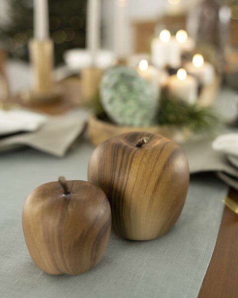 Dekorace Wooden Apple I 12 cm