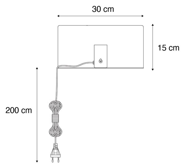 Moderní nástěnná lampa černá magnetická nastavitelná - Muro