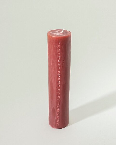 Advent candle burgundy 25 cm