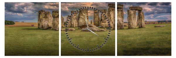 Obraz Stonehenge (s hodinami) (90x30 cm)
