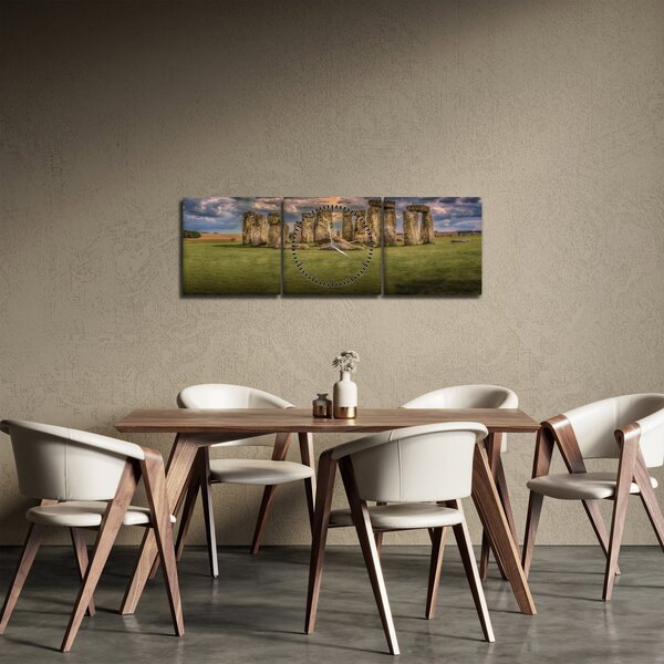 Obraz Stonehenge (s hodinami) (90x30 cm)