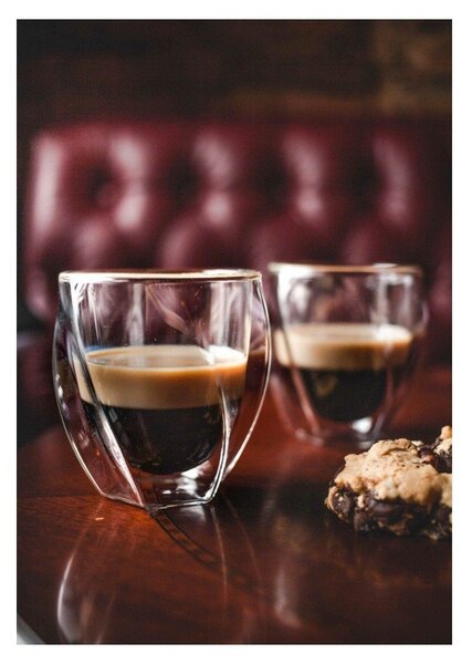 Dvoustěnné hrnky na cappuccino v sadě 2 ks 250 ml Cristallo – Vialli Design