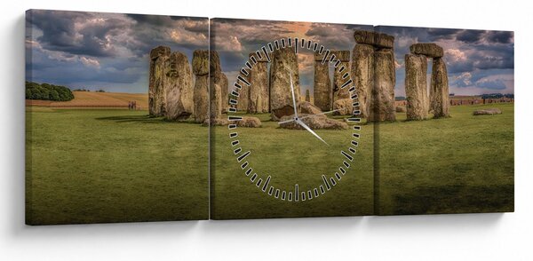 Obraz Stonehenge (s hodinami) (90x30 cm)
