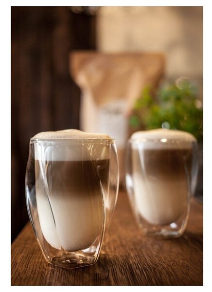Sada 2 dvoustěnných sklenic Vialli Design Latte, 300 ml