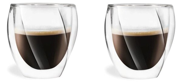 Dvoustěnné hrnky na cappuccino v sadě 2 ks 250 ml Cristallo – Vialli Design