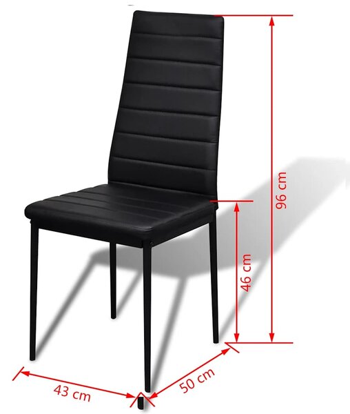 Sedmidílný jídelní set černý 242987