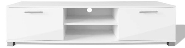 TV stolek bílý s vysokým leskem 120 x 40,5 x 35 cm 243041