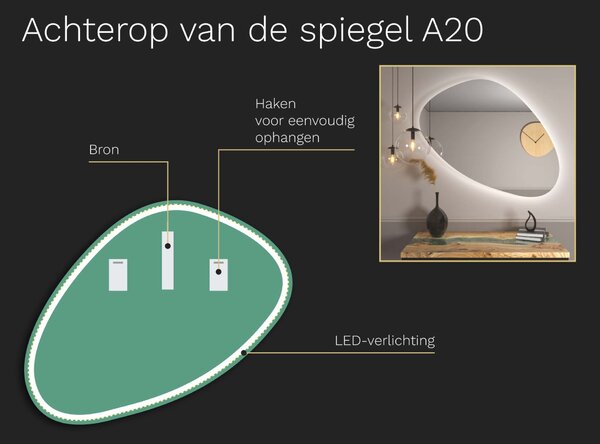Organické LED zrcadlo s osvětlením A22
