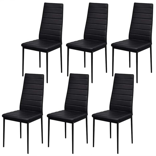 Sedmidílný jídelní set černý 242987