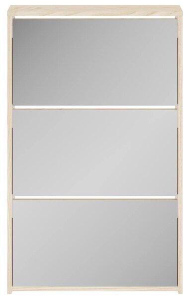 Botník třípatrový zrcadlo dub 63 x 17 x 102,5 cm 243047
