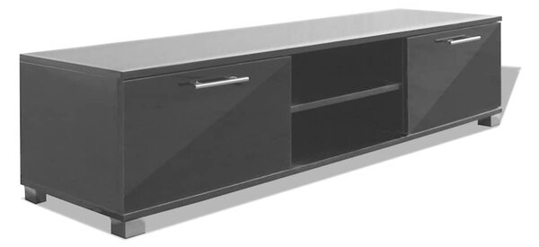 TV stolek černý s vysokým leskem 120 x 40,5 x 35 cm 243042