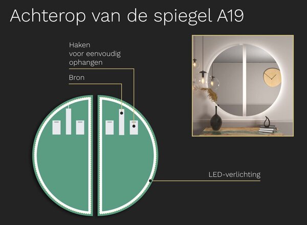 Atypické zrcadlo LED osvětlením A19