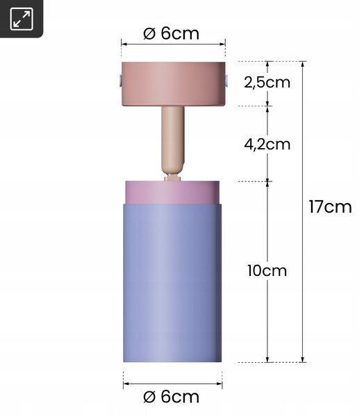 Přisazené bodové svítidlo GU10, nastavitelné, Ø 60 mm