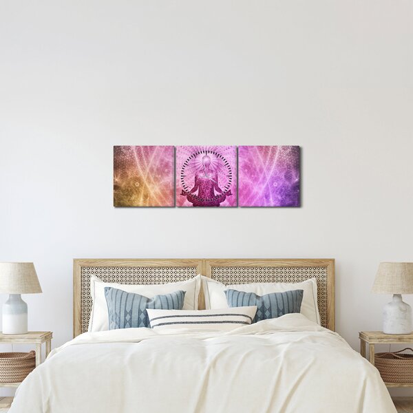 Obraz meditace (s hodinami) (90x30 cm)