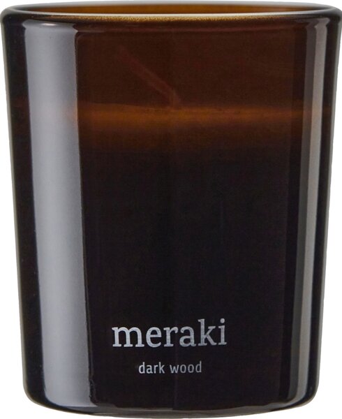 Set dvou sójových vonných svíček Meraki Dark Wood