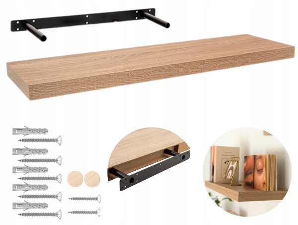 Police MDF deska Velano 80 x 23 cm dub sonoma