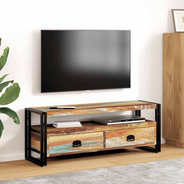 TV stolek masivní recyklované dřevo 243275