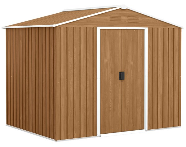 Outsunny zahradní domek 3,6 m² — větrání, zámykatelné dvojité posuvné dveře, šikmá střecha | Aosom