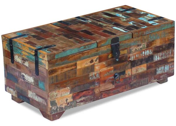 Konferenční stolek truhla masivní recyklované dřevo 80x40x35 cm 243320