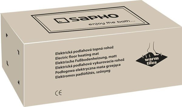 Sapho Sapho, WARM TILES elektrická podlahová topná rohož 0,8m2, 130W, WTM08