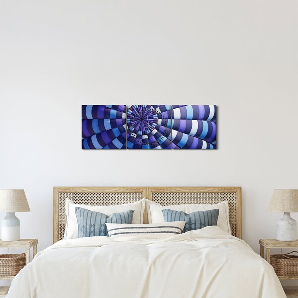 Obraz struktury létajícího balónu (s hodinami) (90x30 cm)