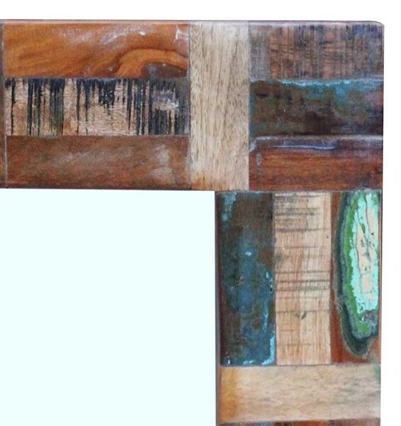Zrcadlo masivní recyklované dřevo 80 x 50 cm 243329