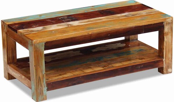 Konferenční stolek masivní recyklované dřevo 90x45x35 cm 243322