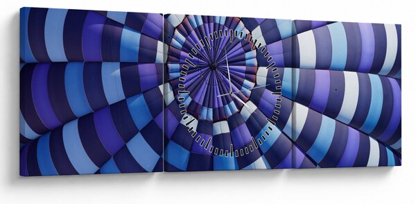 Obraz struktury létajícího balónu (s hodinami) (90x30 cm)