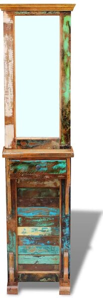 Zrcadlo do předsíně masivní recyklované dřevo 47 x 23 x 180 cm 243330