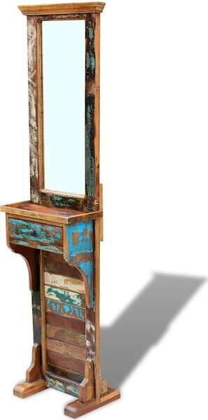 Zrcadlo do předsíně masivní recyklované dřevo 47 x 23 x 180 cm 243330