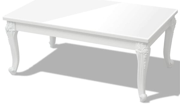 Konferenční stolek 100x60x42 cm vysoký lesk bílý 243380