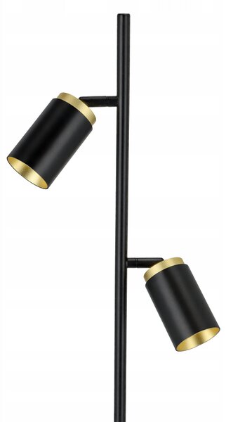Černá stojací lampa GU10, nastavitelná
